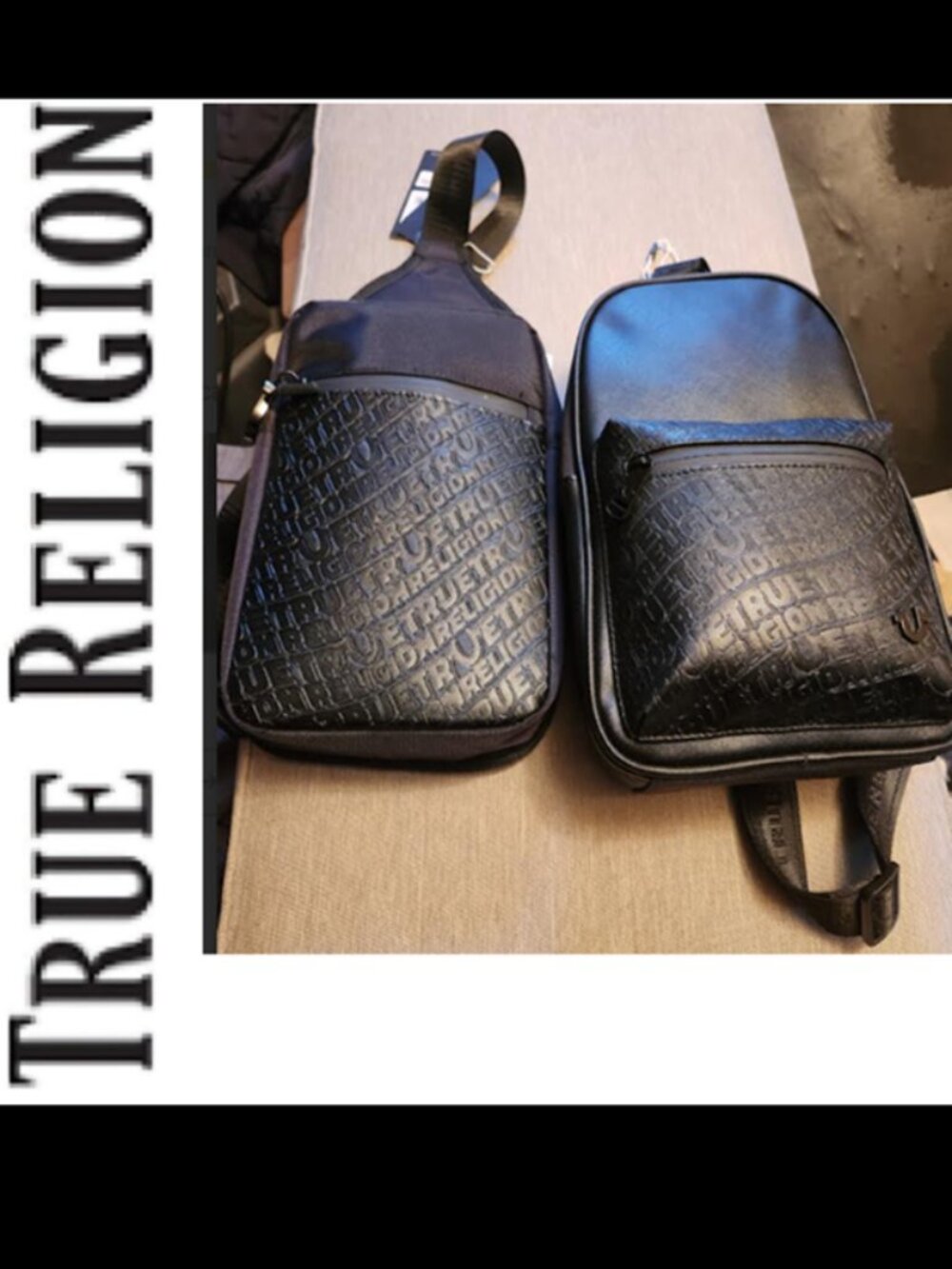 2 True Religion Crossbody / Sling bags (matching set) - NWTs in 'Black'